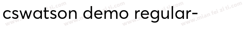 cswatson demo regular字体转换